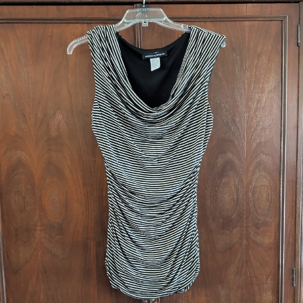 Striped Sleeveless Blouse